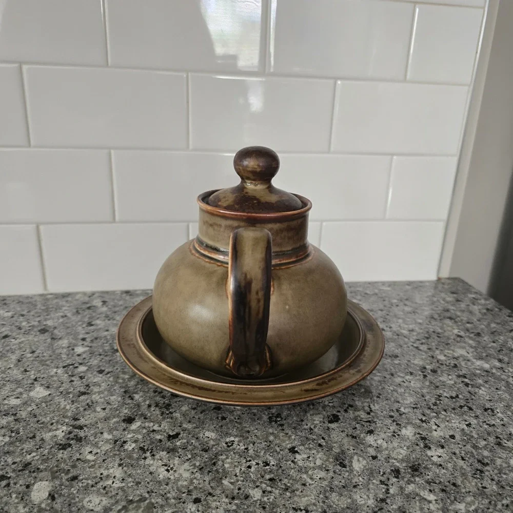 Langenthal Sahara Teekanne Teapot with Lid and‎ Saucer Plate Brown 339513
